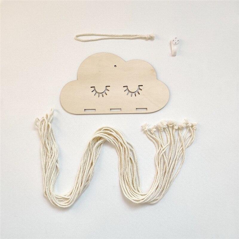 Hanging Wooden Hair Clip Storage