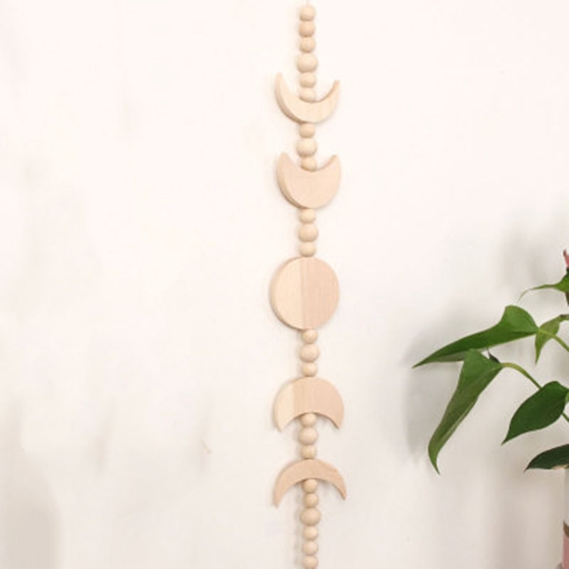Hanging Wooden Moon Phase Garland