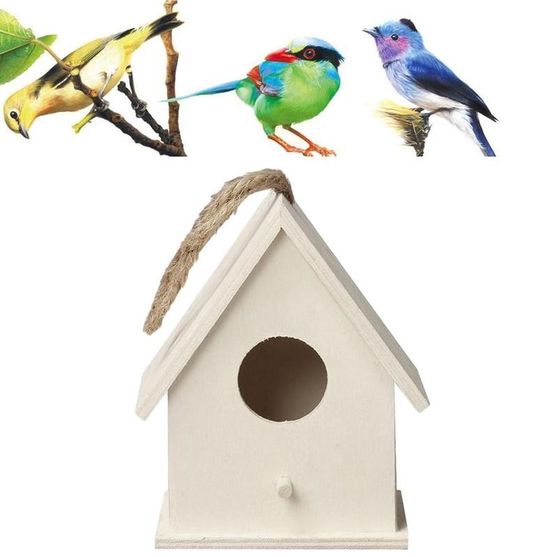 Hanging Wooden Nesting Bird House Hanging Wooden Nesting Bird House