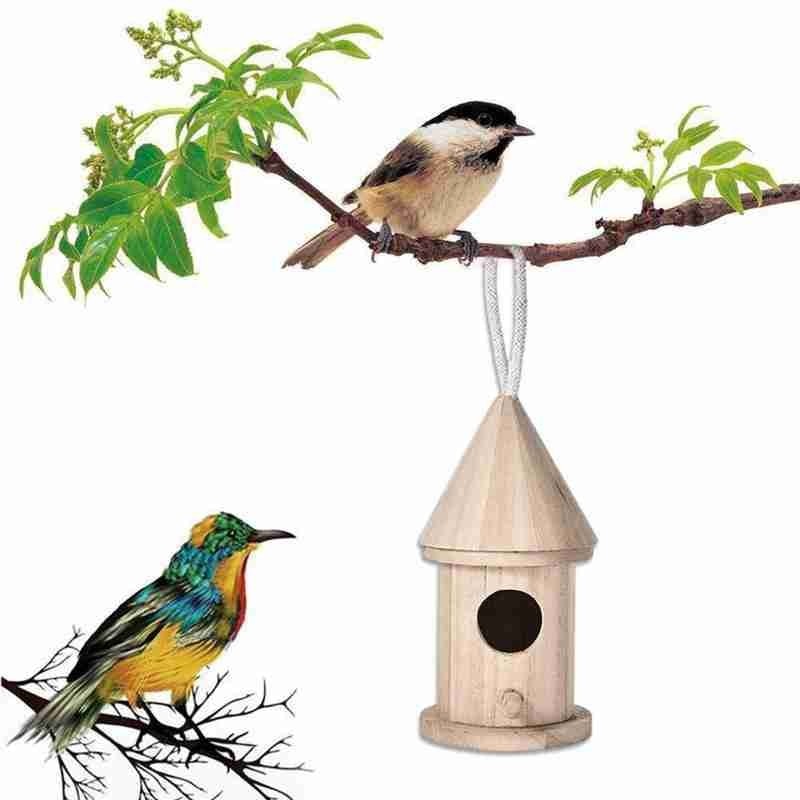 Hanging Wooden Nesting Bird House Hanging Wooden Nesting Bird House