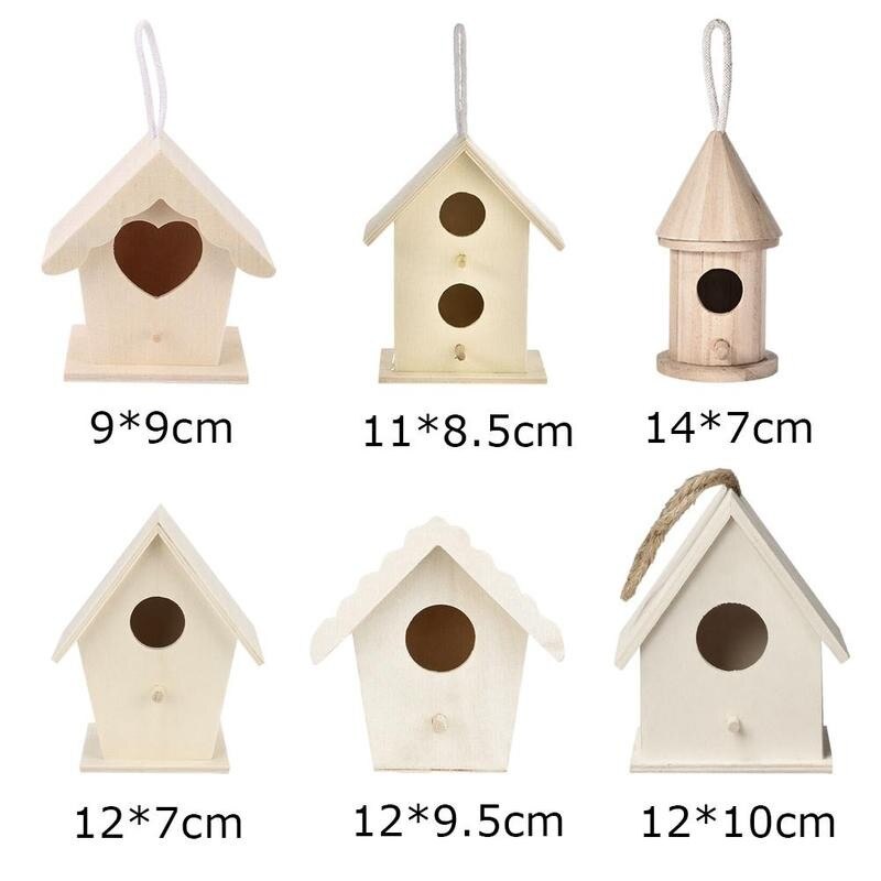 Hanging Wooden Nesting Bird House Hanging Wooden Nesting Bird House