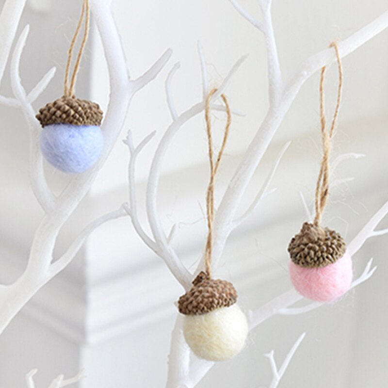 Hanging Wool Felt Acorns (6pcs)