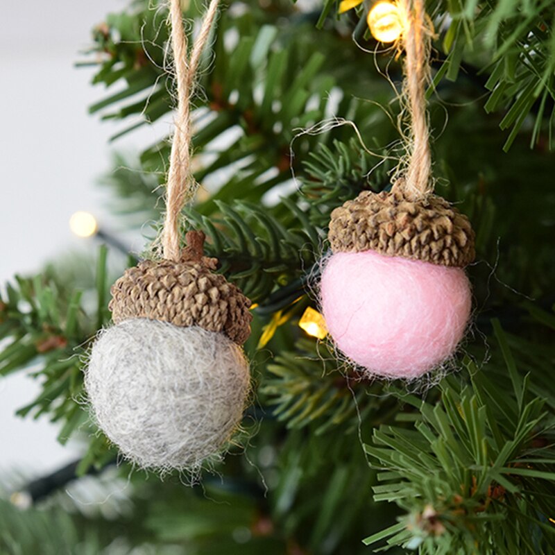 Hanging Wool Felt Acorns (6pcs)