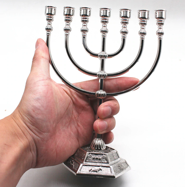 Hanukkah Menorah 7-Slot Candle Holder