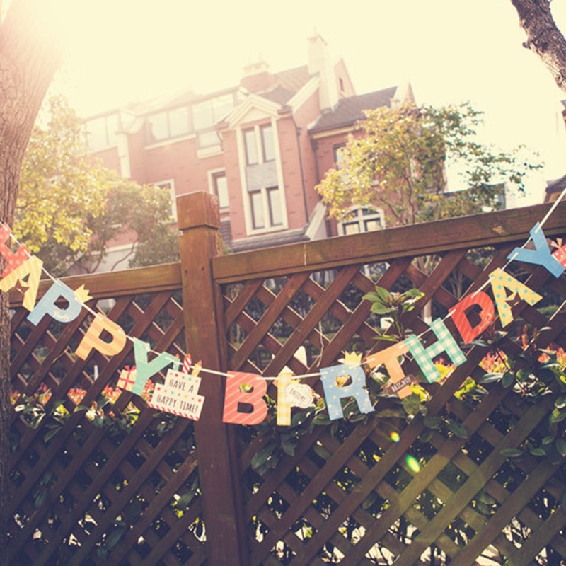 Happy Birthday Banner Colorful Party Decoration Happy Birthday Banner Colorful Party Decoration