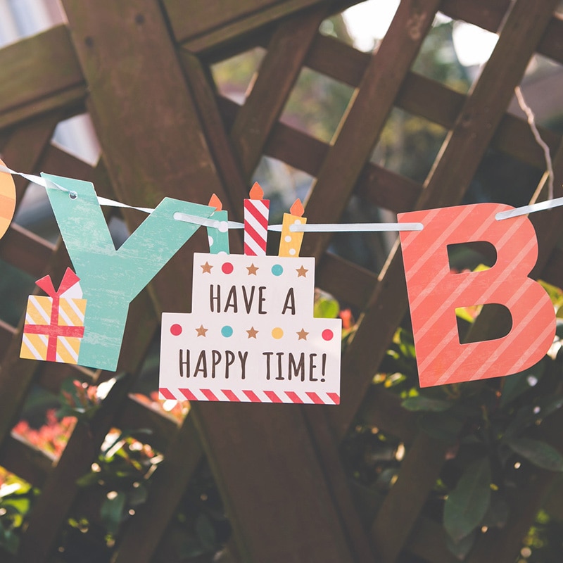Happy Birthday Banner Colorful Party Decoration Happy Birthday Banner Colorful Party Decoration