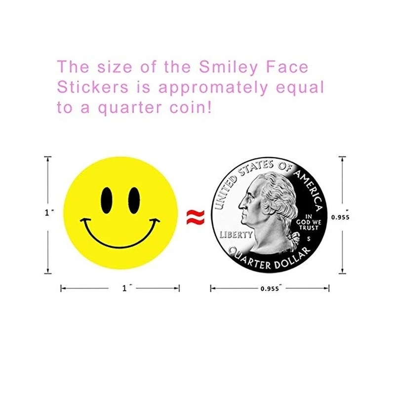 Happy Face Stickers (500 pcs)