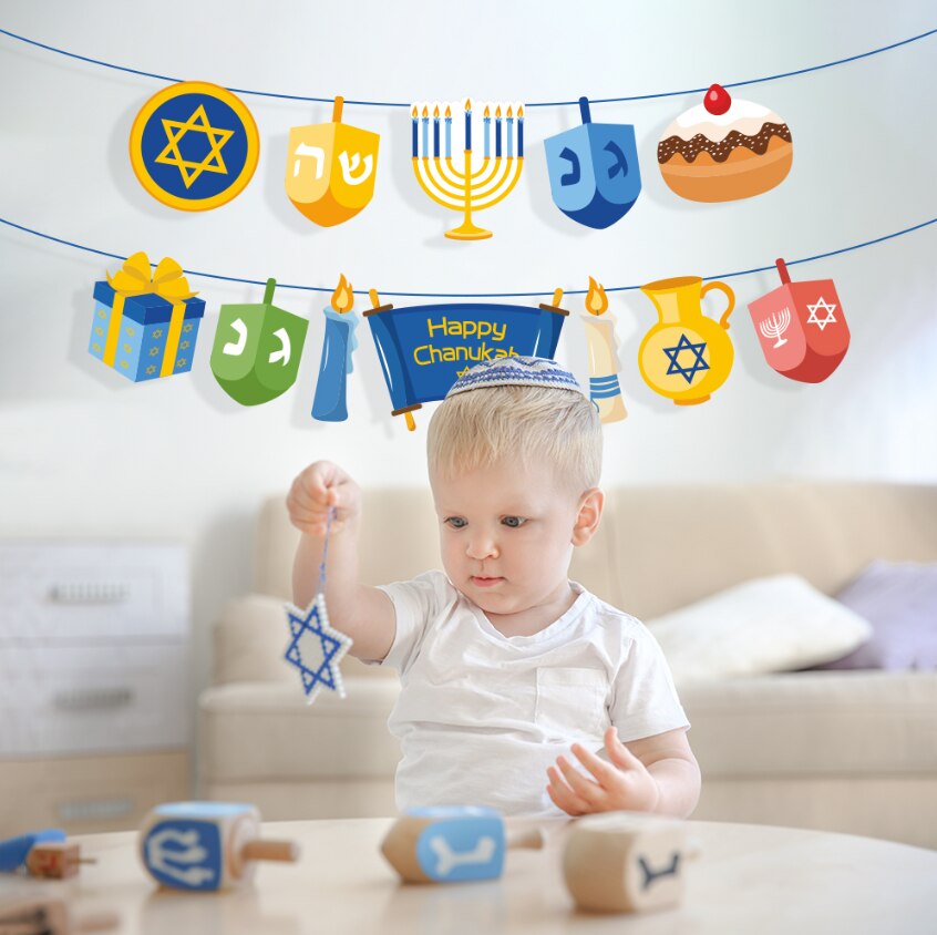 Happy Hanukkah Banner Wall Decoration Happy Hanukkah Banner Wall Decoration