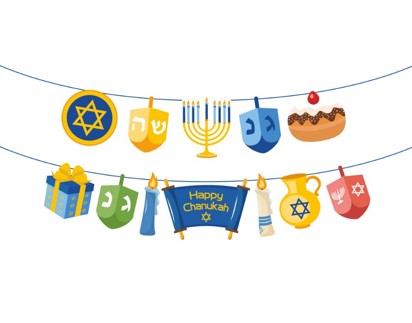 Happy Hanukkah Banner Wall Decoration Happy Hanukkah Banner Wall Decoration