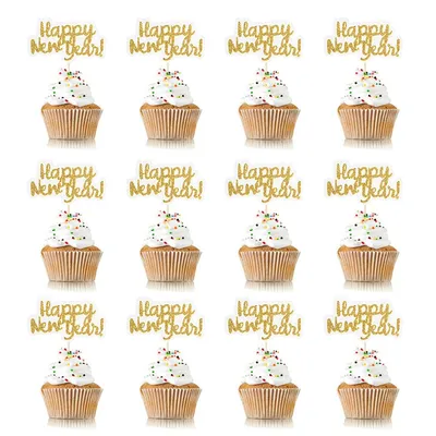 Happy New Year Cupcake Toppers (12pcs) Happy New Year Cupcake Toppers (12pcs)