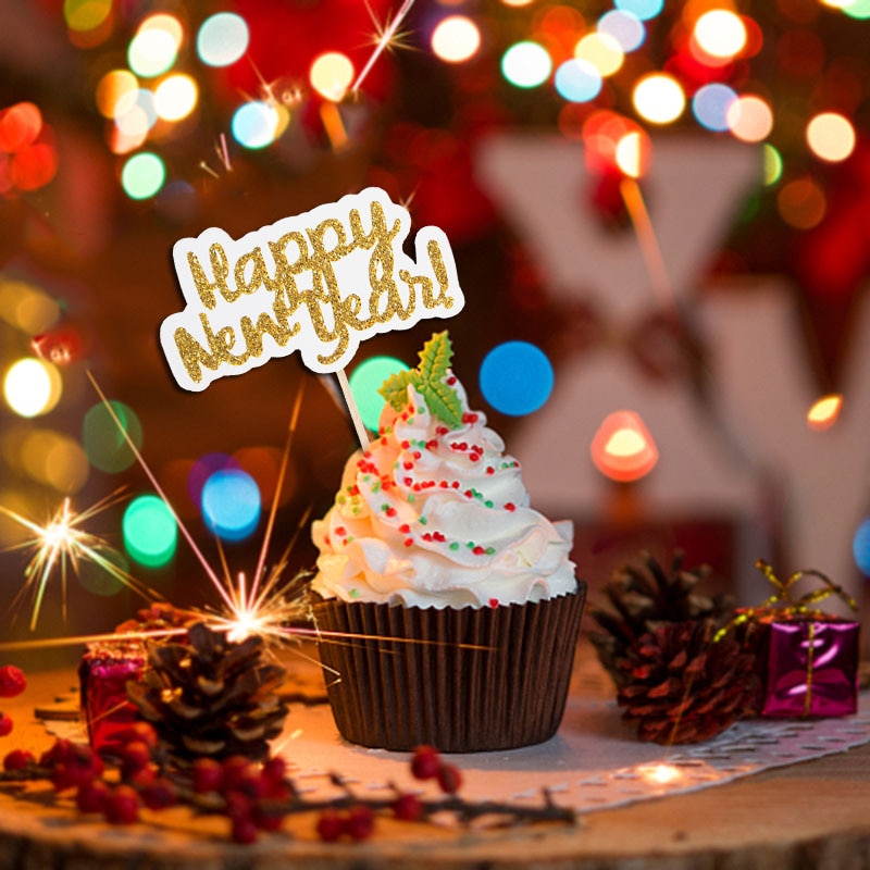 Happy New Year Cupcake Toppers (12pcs) Happy New Year Cupcake Toppers (12pcs)