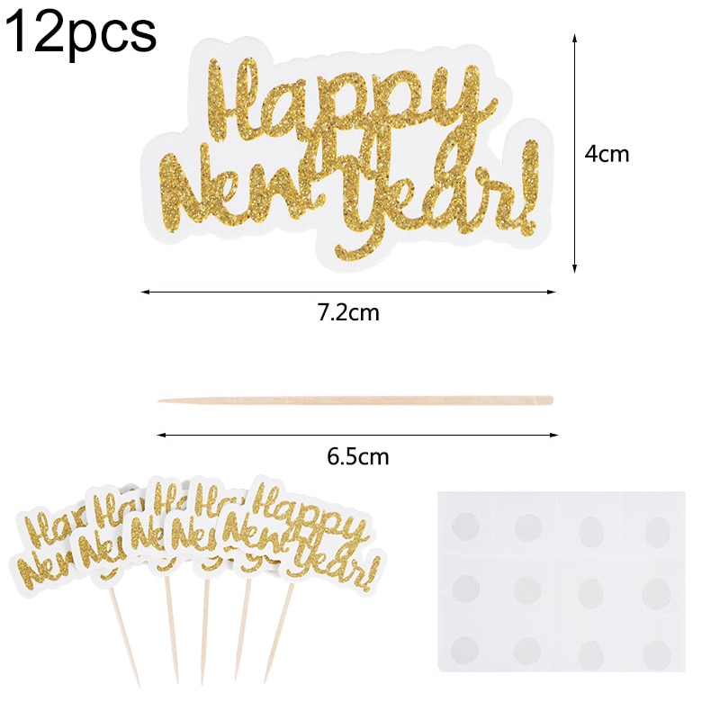 Happy New Year Cupcake Toppers (12pcs) Happy New Year Cupcake Toppers (12pcs)