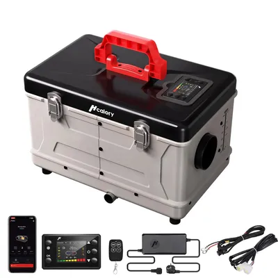 Hcalory 5-8KW Diesel Heater Portable Diesel Air Heater DC12V/24V & AC240V All in One Fast Heating with App Smart Control