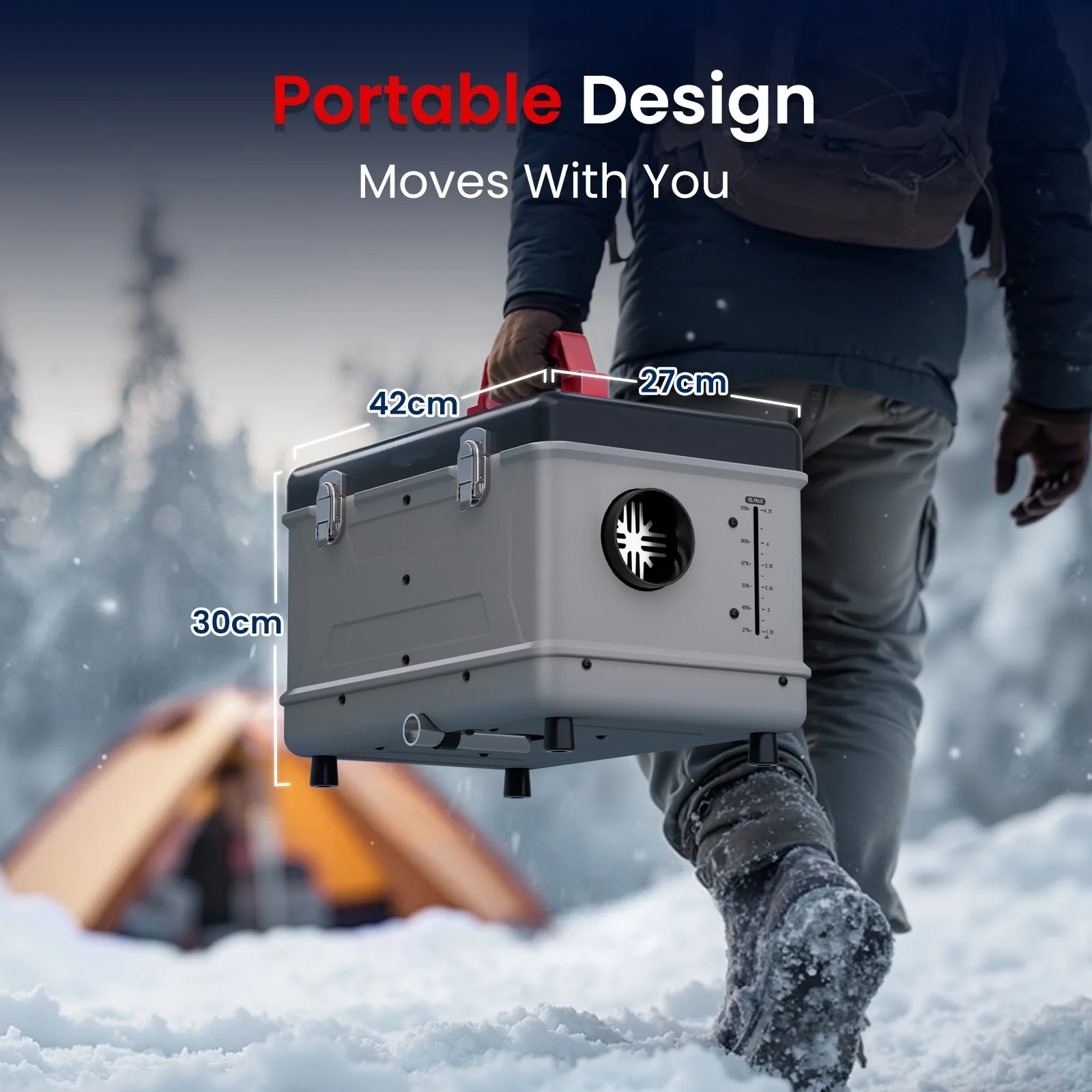 Hcalory 5-8KW Diesel Heater Portable Diesel Air Heater DC12V/24V & AC240V All in One Fast Heating with App Smart Control