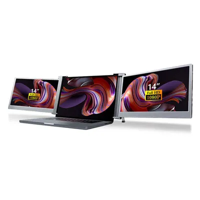 HD Resolution Portable Triple Monitor for Laptop HD Resolution Portable Triple Monitor for Laptop