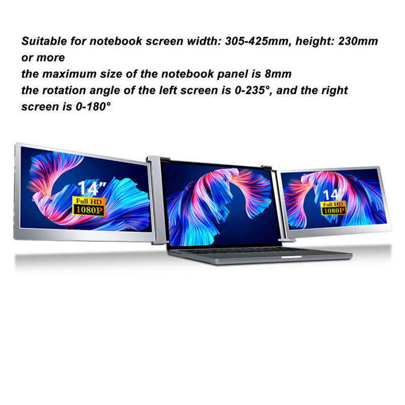 HD Resolution Portable Triple Monitor for Laptop HD Resolution Portable Triple Monitor for Laptop
