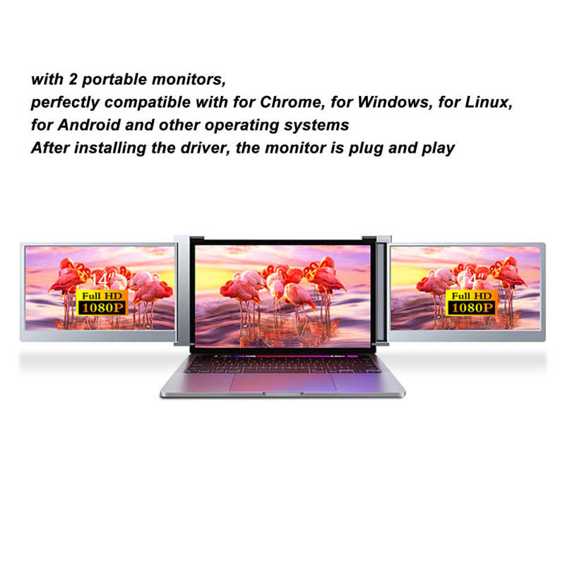 HD Resolution Portable Triple Monitor for Laptop HD Resolution Portable Triple Monitor for Laptop