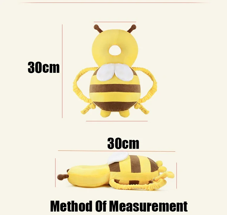 Head Back Protector Baby Protect Pillow Learn Walk Headgear Prevent Injured Safety Pad prevention Fall Cartoon Bee Kids