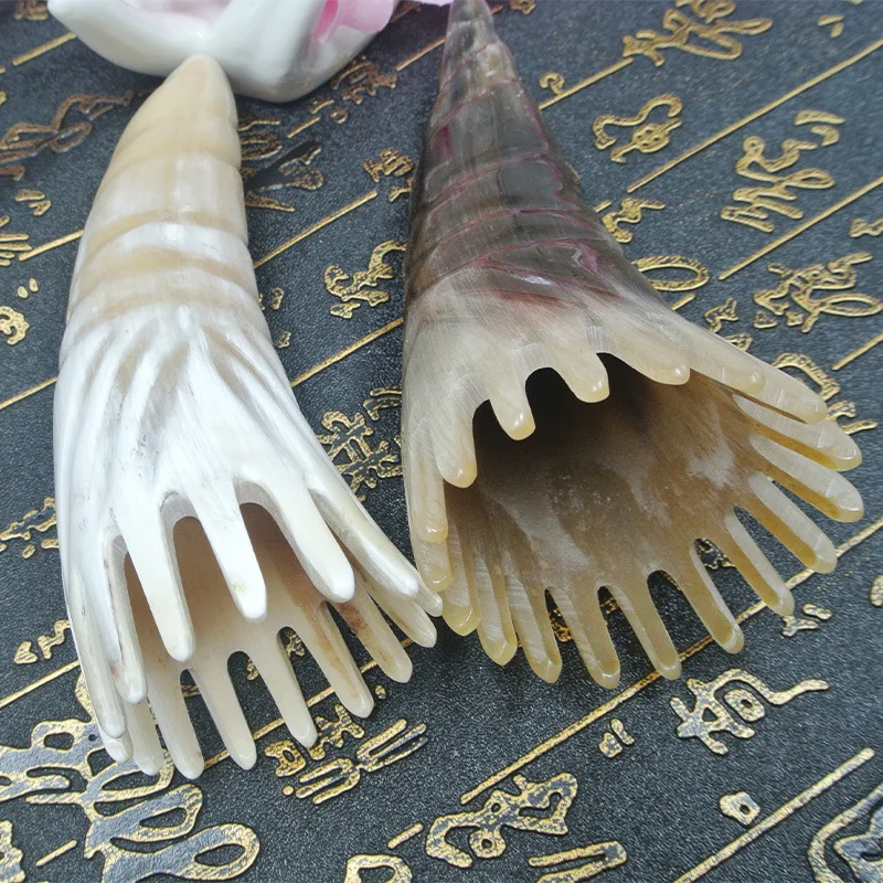 Head Brush Health Massage Comb Chinese Guasha Yak Hoorn Tools Anti-Static Comb for Head Pressure Acupoint Massage