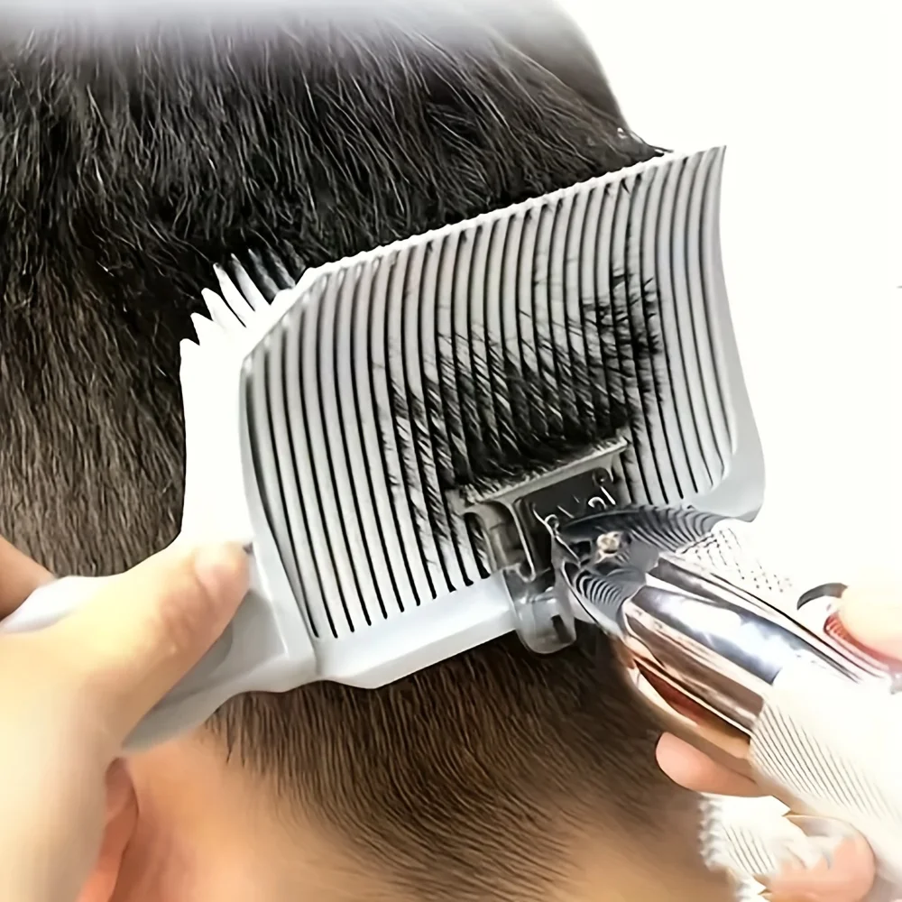 Head Comb Flat Push Cutting Hairdressing Assistant Tool Limit Trimming Shape Gradual Spade