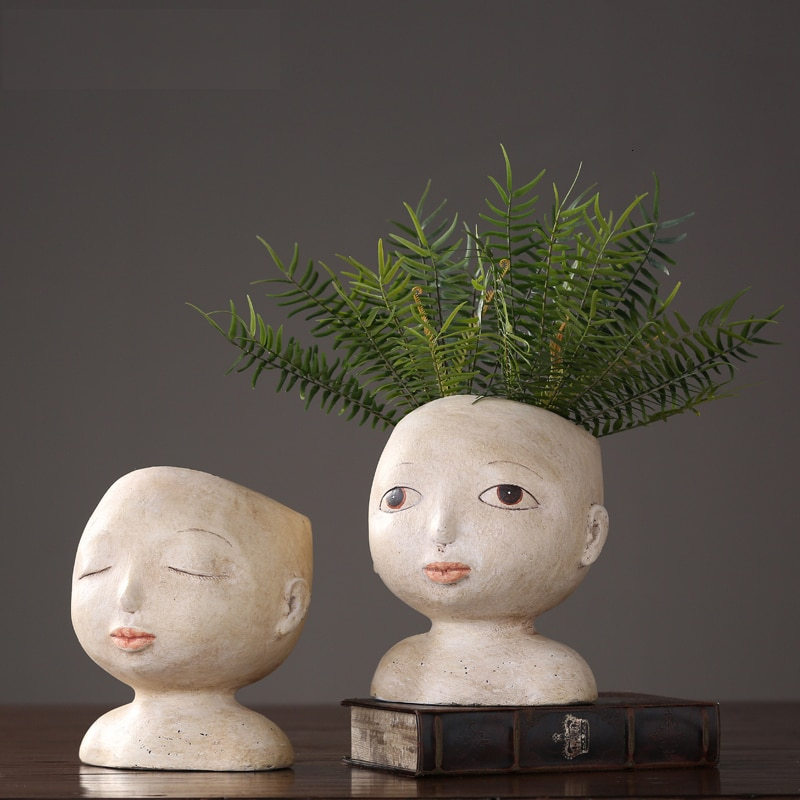 Head Flower Pot Home Decoration Head Flower Pot Home Decoration