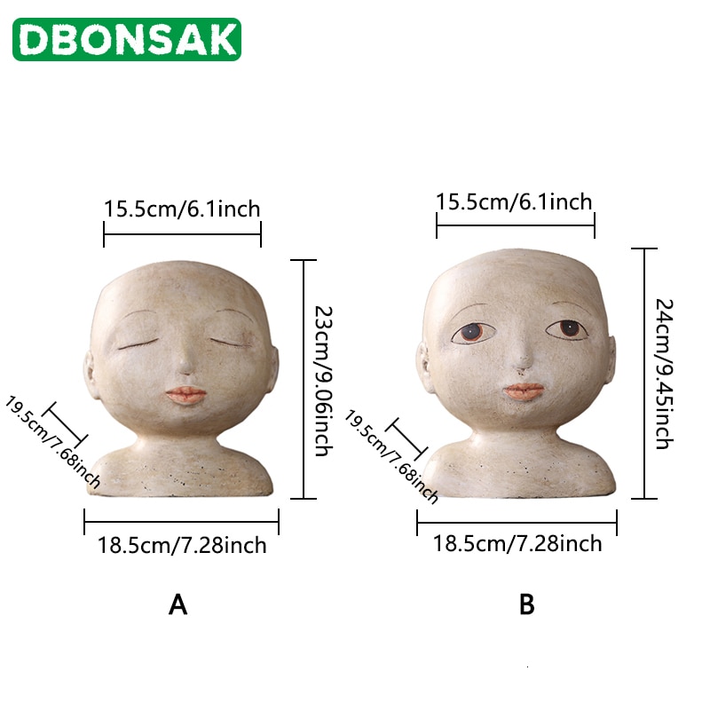 Head Flower Pot Home Decoration Head Flower Pot Home Decoration