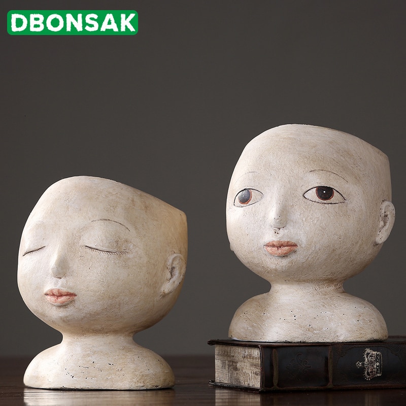 Head Flower Pot Home Decoration Head Flower Pot Home Decoration