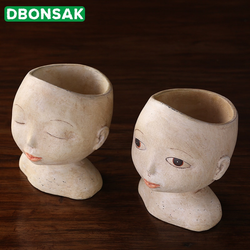 Head Flower Pot Home Decoration Head Flower Pot Home Decoration