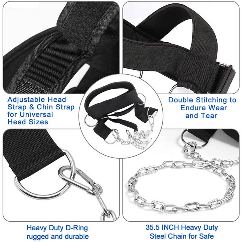 Head Neck Training Head Harness Body Strengh Exercise Strap Adjustable Neck Power Training Gym Fitness Weight Bearing