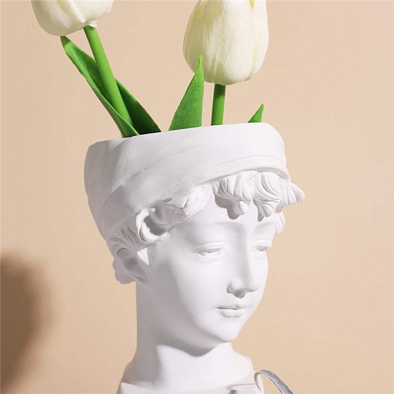 Head Planter Pot Greek-inspired Design Head Planter Pot Greek-inspired Design