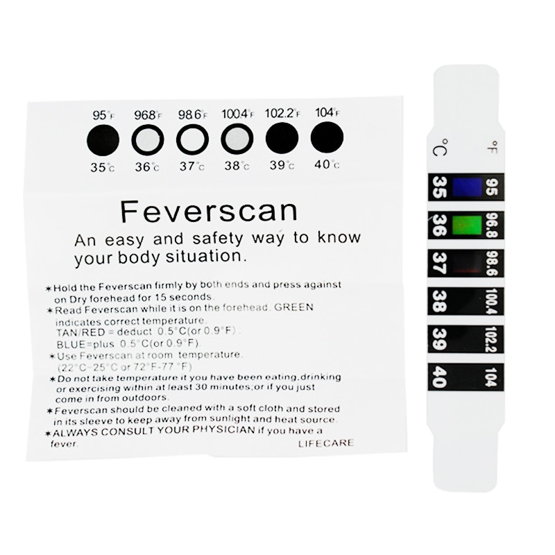 Head Thermometer Temperature Strip (10 pcs)