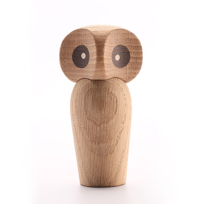 Head Wooden Owl Decor