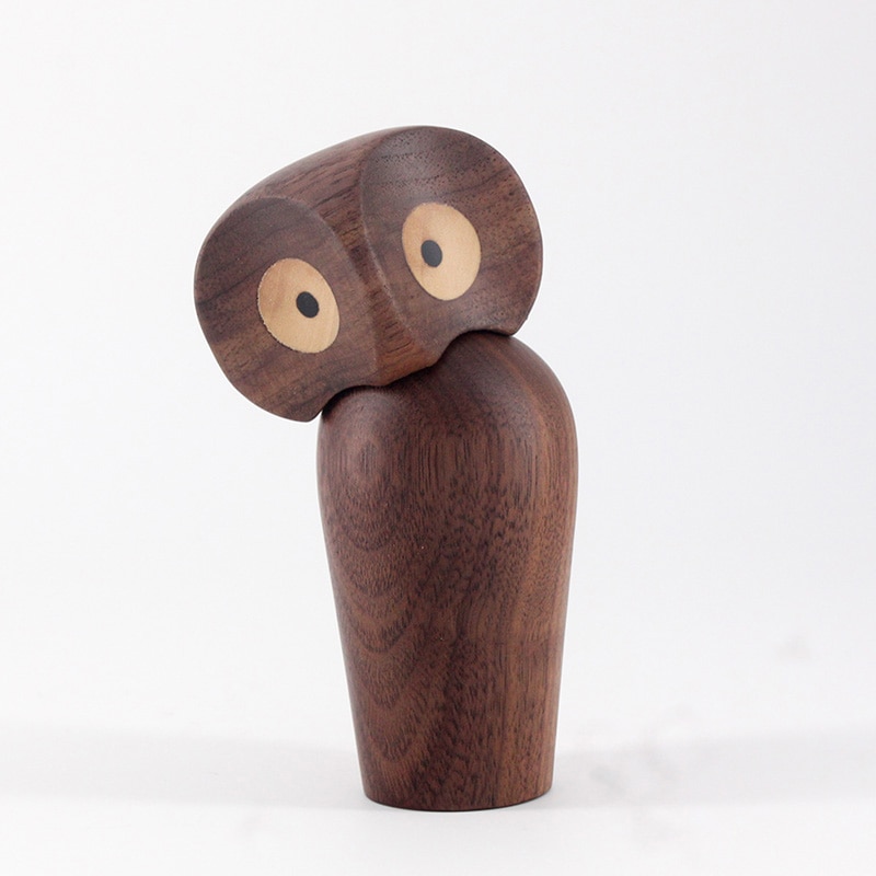 Head Wooden Owl Decor