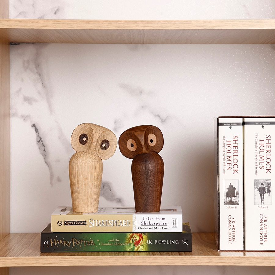 Head Wooden Owl Decor