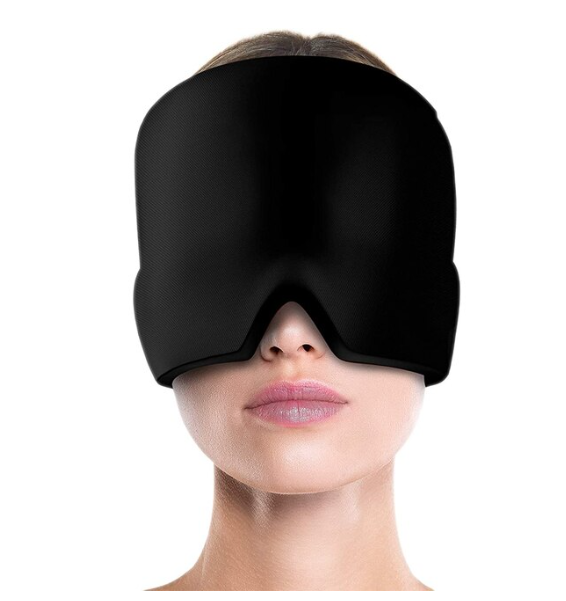 Headache Migraine Relief Hat Gel Hot Cold Therapy Headache Relief Cap Stretchable Compress Hood Sinus & Stress Relief