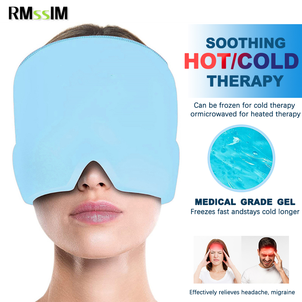 Headache Migraine Relief Hat Gel Hot Cold Therapy Headache Relief Cap Stretchable Compress Hood Sinus & Stress Relief Headache Migraine Relief Hat Gel Hot Cold Therapy Headache Relief Cap Stretchable Compress Hood Sinus & Stress Relief