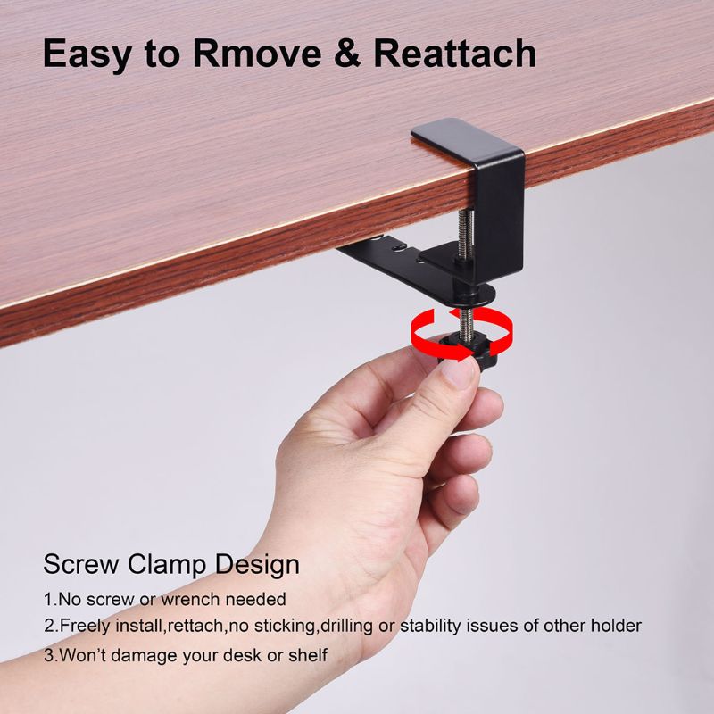 Headphone Stand Clamp-On Holder