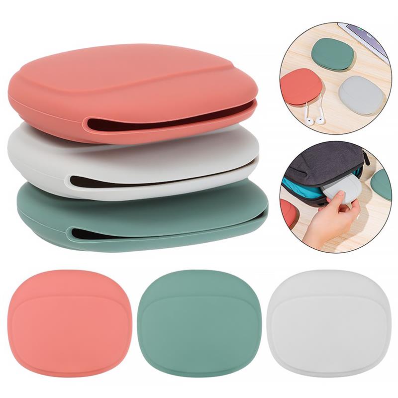 Headphone Storage Box Silicone Earphone Data Cable U Disk Organizer Cute Coins Purse Case Bag Home Travel Business Trip Headphone Storage Box Silicone Earphone Data Cable U Disk Organizer Cute Coins Purse Case Bag Home Travel Business Trip