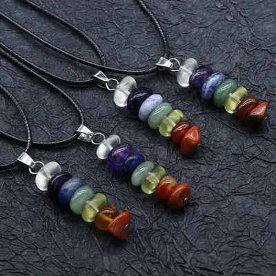 Healing Natural 7 Chakra Stone Necklace