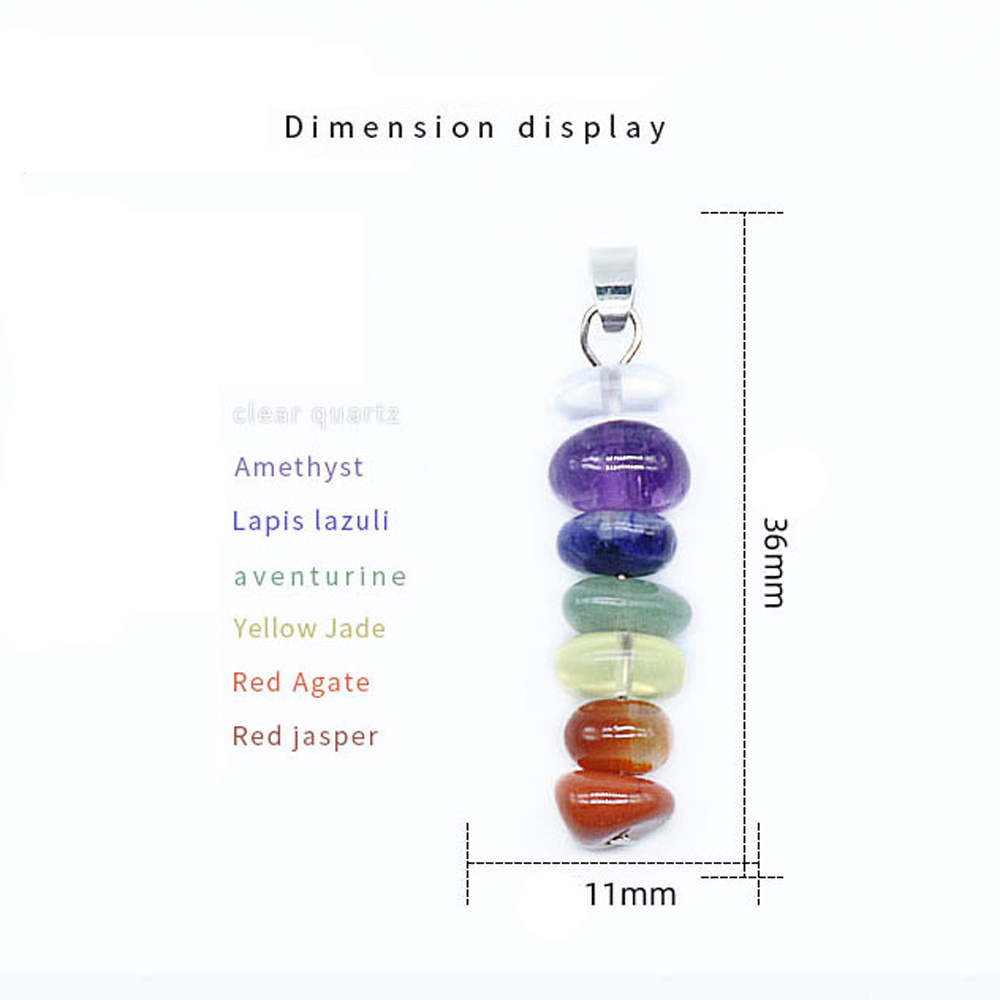 Healing Natural 7 Chakra Stone Necklace