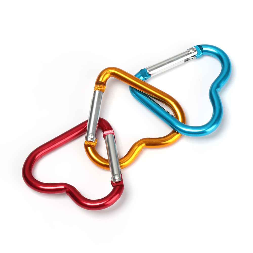 Heart Carabiners Keychain Hook Clips (3Pcs)