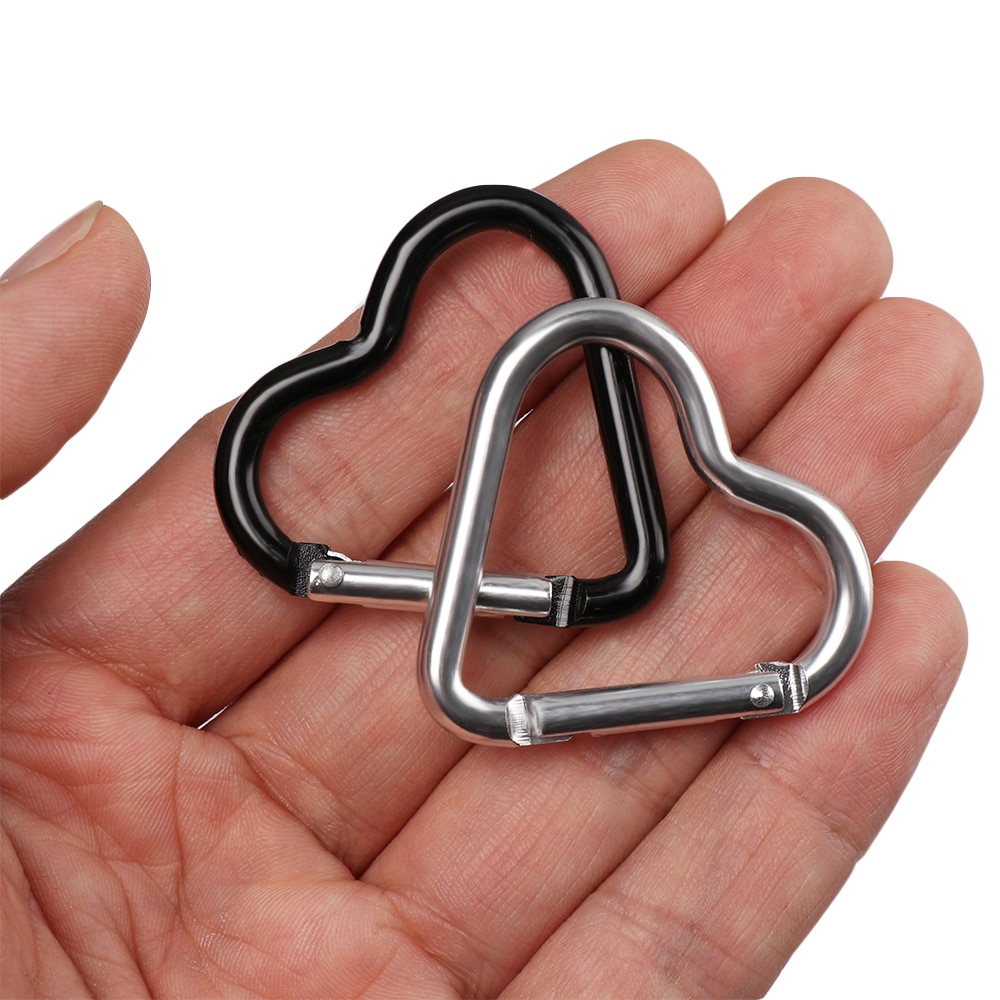 Heart Carabiners Keychain Hook Clips (3Pcs)