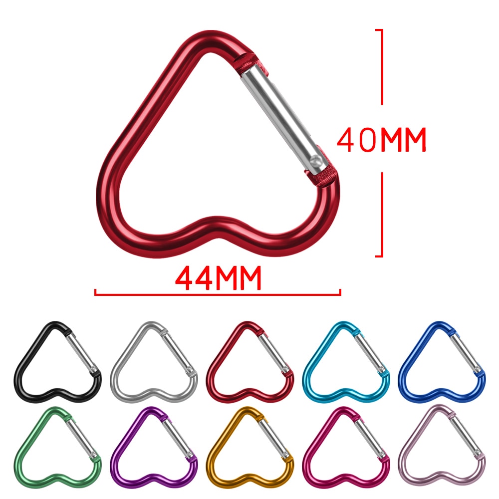 Heart Carabiners Keychain Hook Clips (3Pcs)