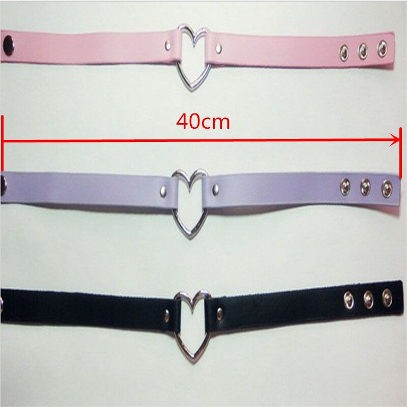 Heart Choker Ladies Punk Necklace Heart Choker Ladies Punk Necklace