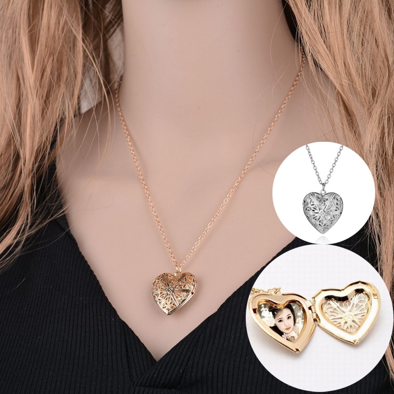 Heart Locket Chain Necklace Heart Locket Chain Necklace