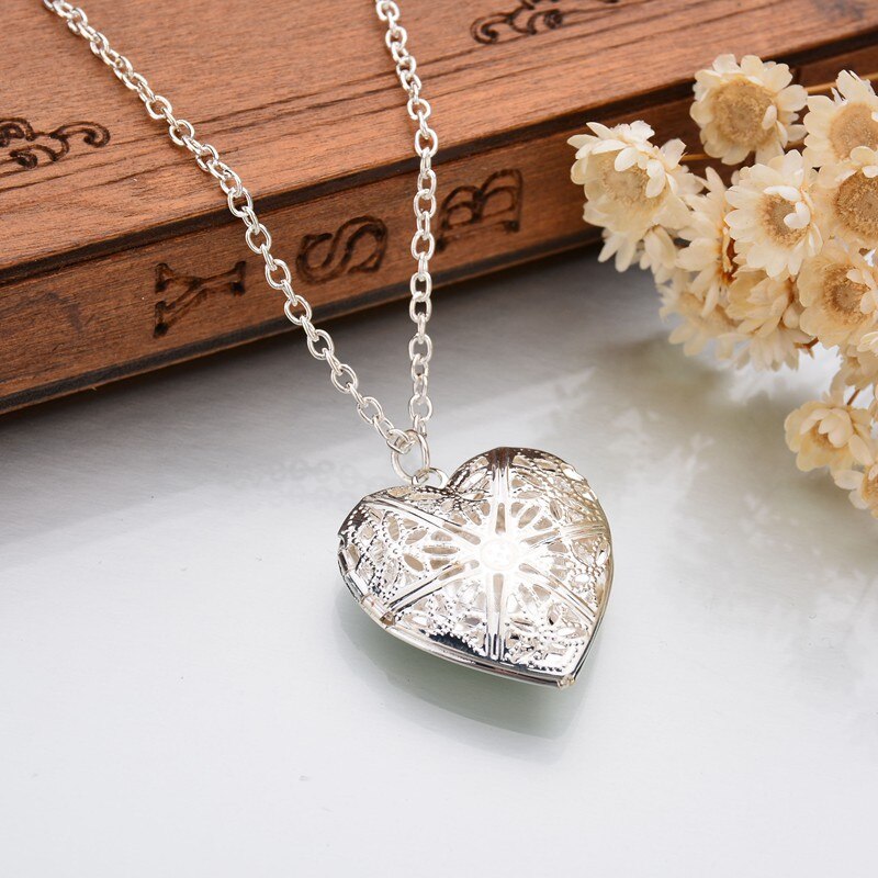 Heart Locket Chain Necklace Heart Locket Chain Necklace