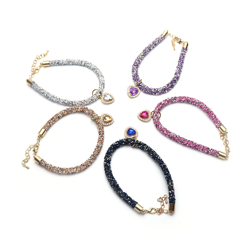 Heart Pendant Crystal Cat Collar Heart Pendant Crystal Cat Collar