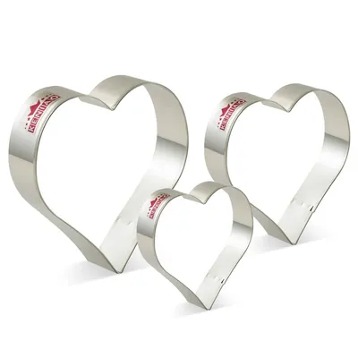 Heart Shaped Cookie Cutters Set (3 pcs) Heart Shaped Cookie Cutters Set (3 pcs)