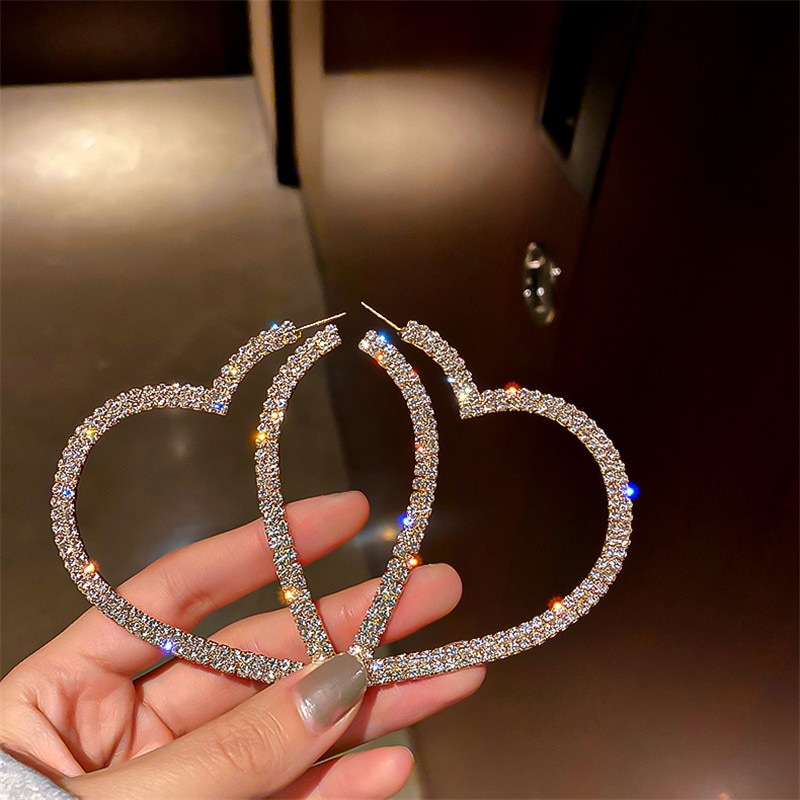 Heart Shaped Hoop Earrings For Women Heart Shaped Hoop Earrings For Women