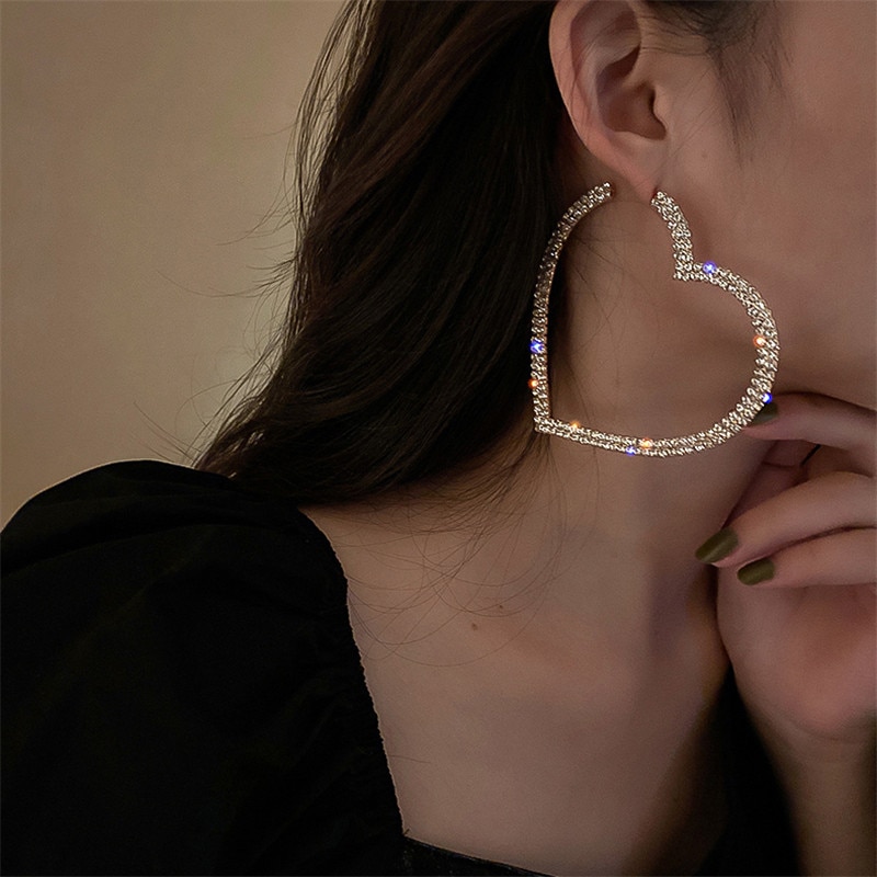 Heart Shaped Hoop Earrings For Women Heart Shaped Hoop Earrings For Women
